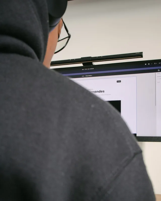 person optimizing website content layout