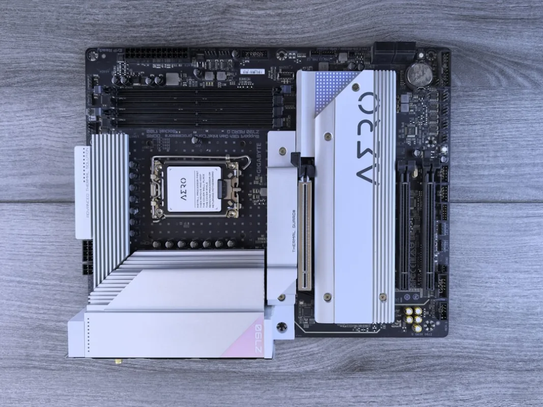 modern desktop computer with components