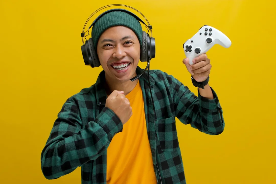 gamer enjoying high performance