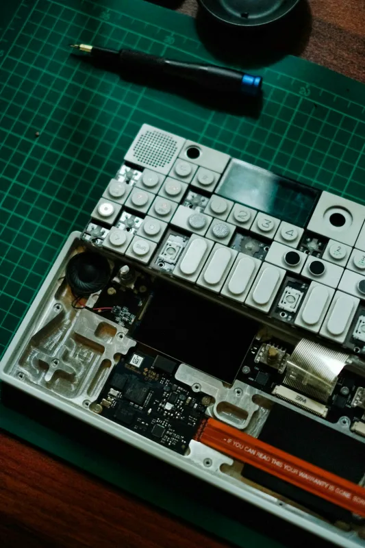 Disassembled controller showing internal components
