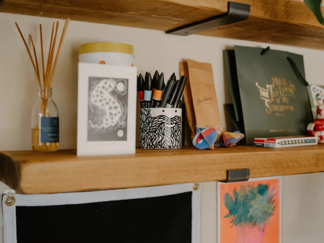 Organised workspace with tools