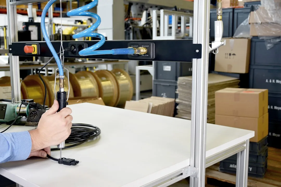 workbench ps5 drive assembly being tested