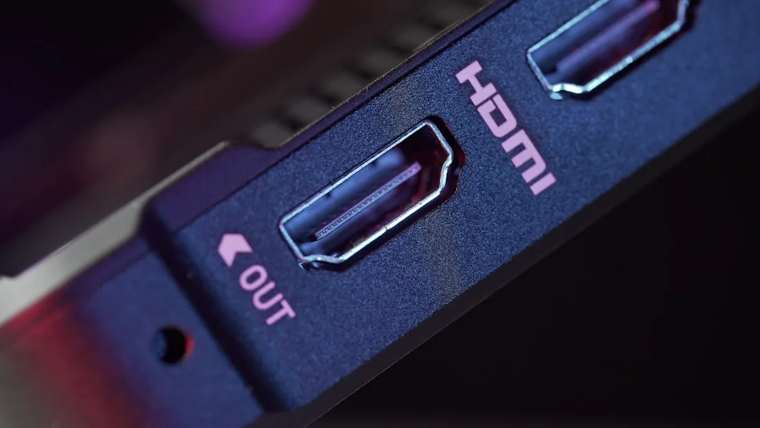 close up damaged ps5 hdmi port