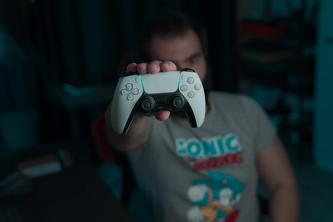 Frustrated gamer holding Nintendo Switch