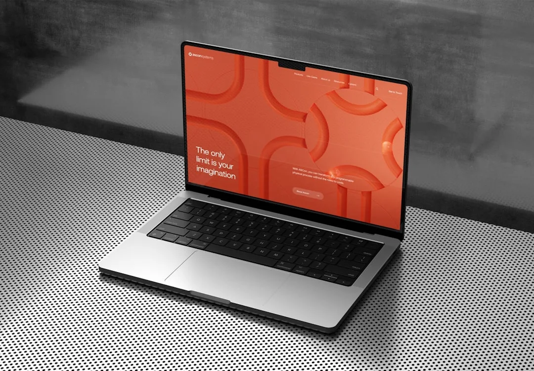 modern website design on a laptop