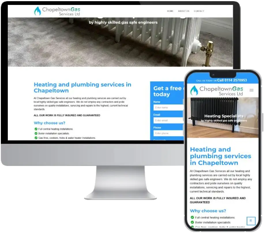 Sheffield Web Design Project - Chapeltown Gas